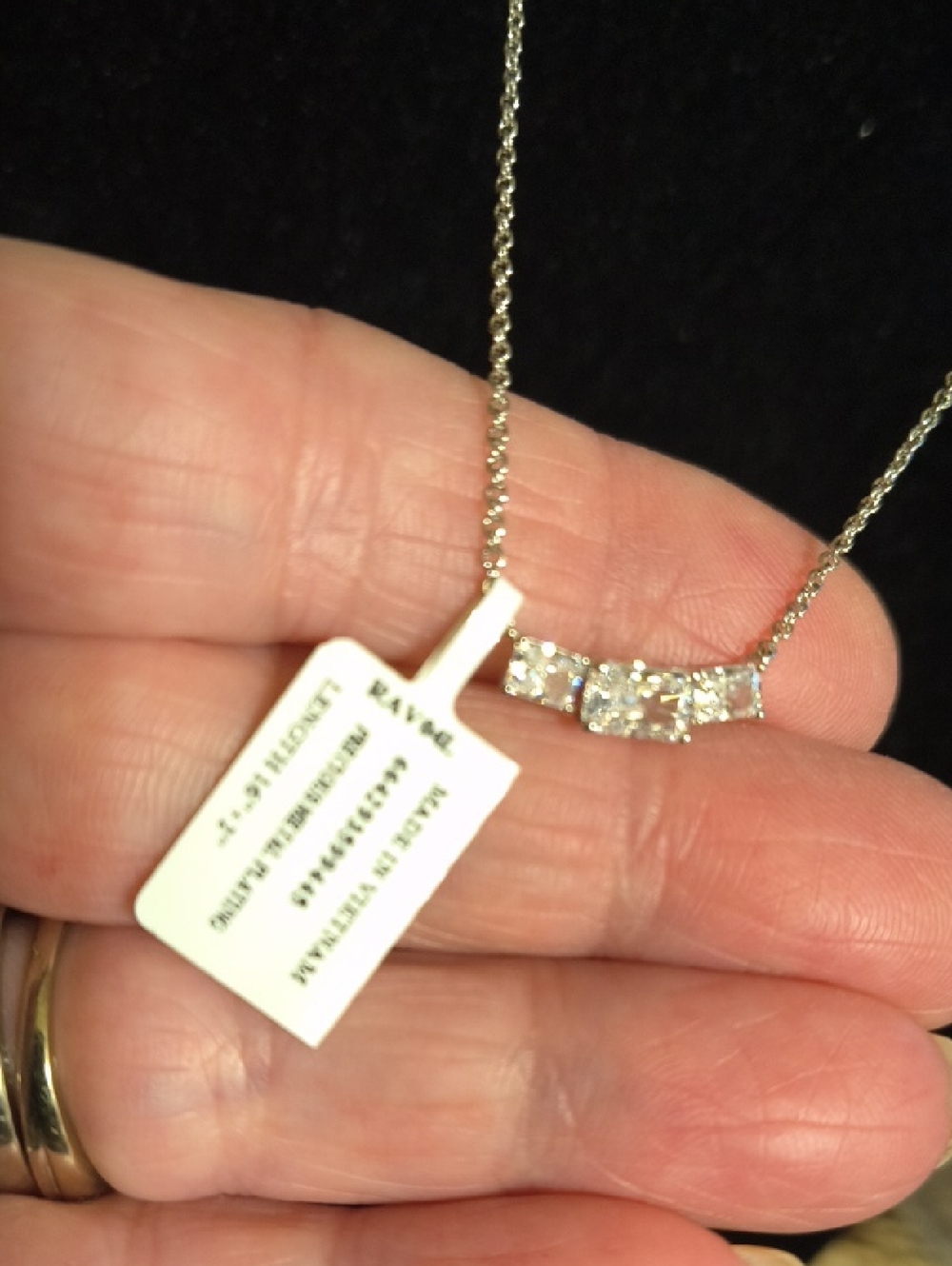 Nadri Sophicated Necklace , 16" Chain Beautiful Clear Stones. Graduation , Weddi